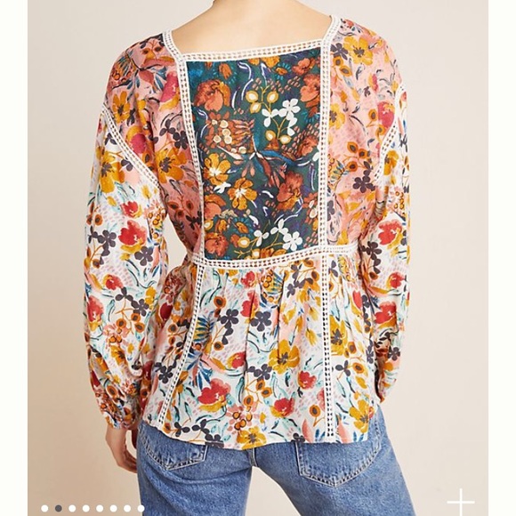 Anthroplogie Niki Peasant blouse by Maeve - Picture 2 of 8